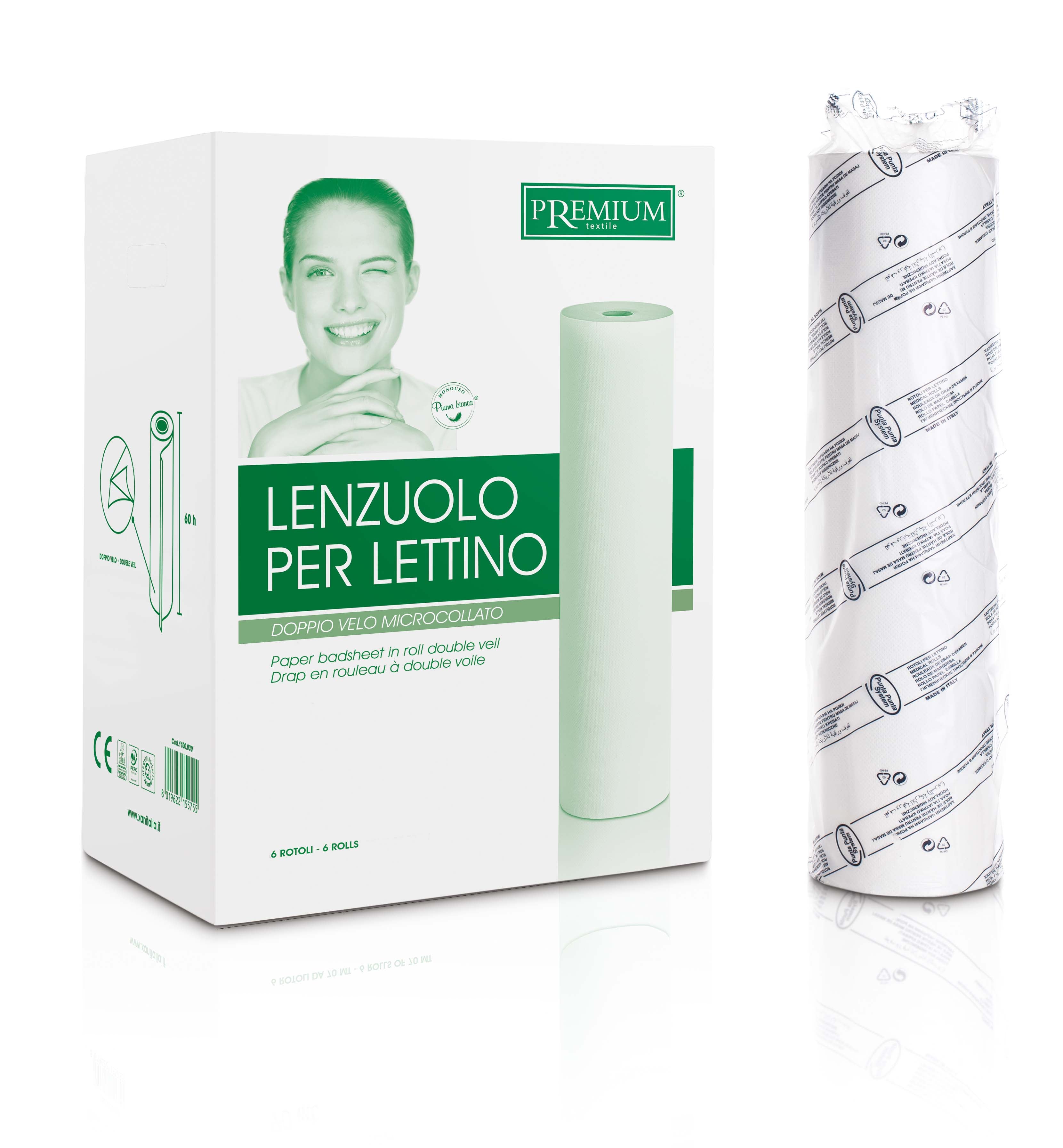 Paper Bedsheet In Roll Double Veil