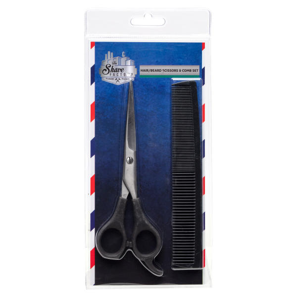 The Shave Factory Hair/Beard Scissors & Comb set