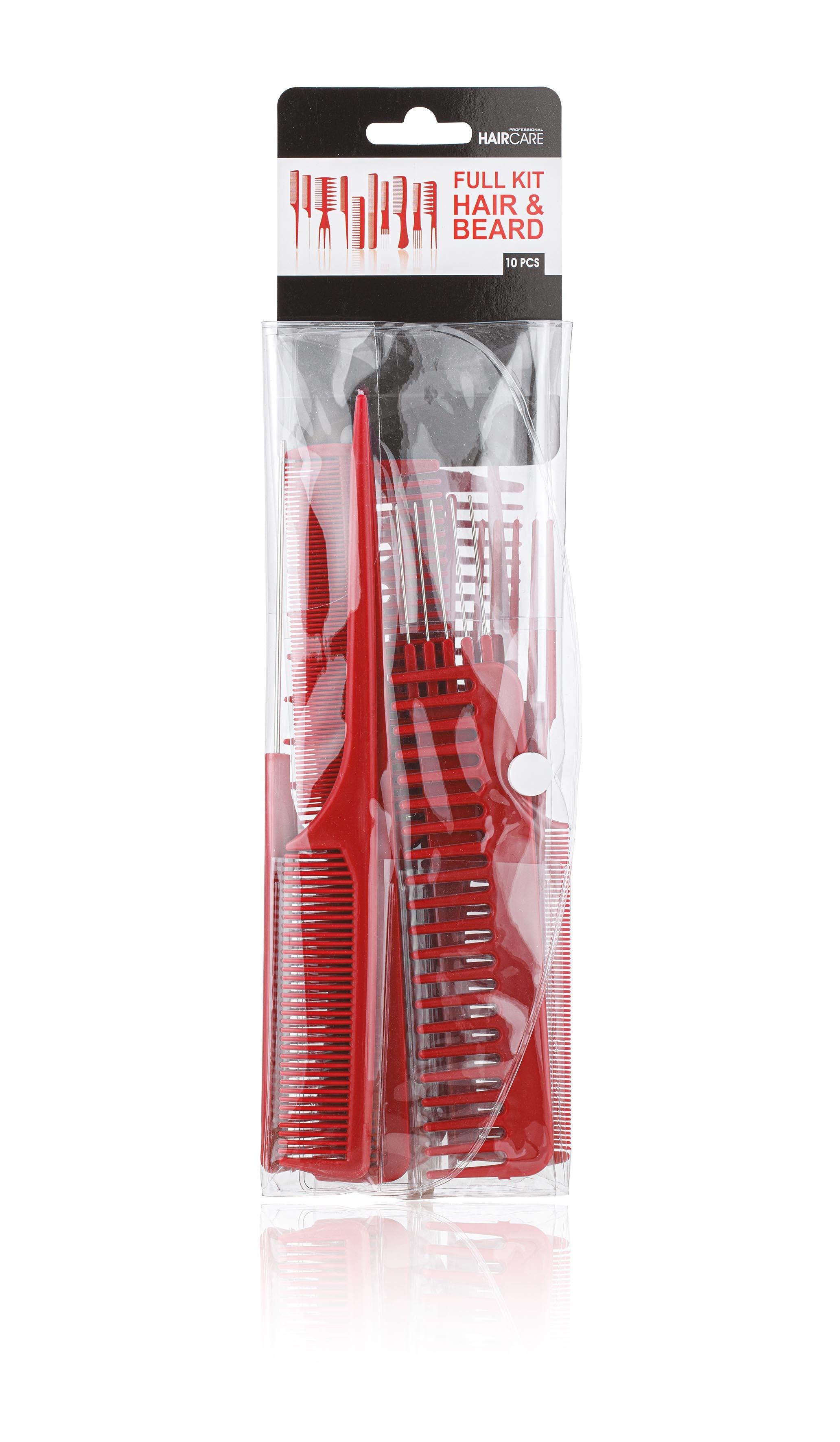 Set Of 10 Professional Combs For Beard And Hair