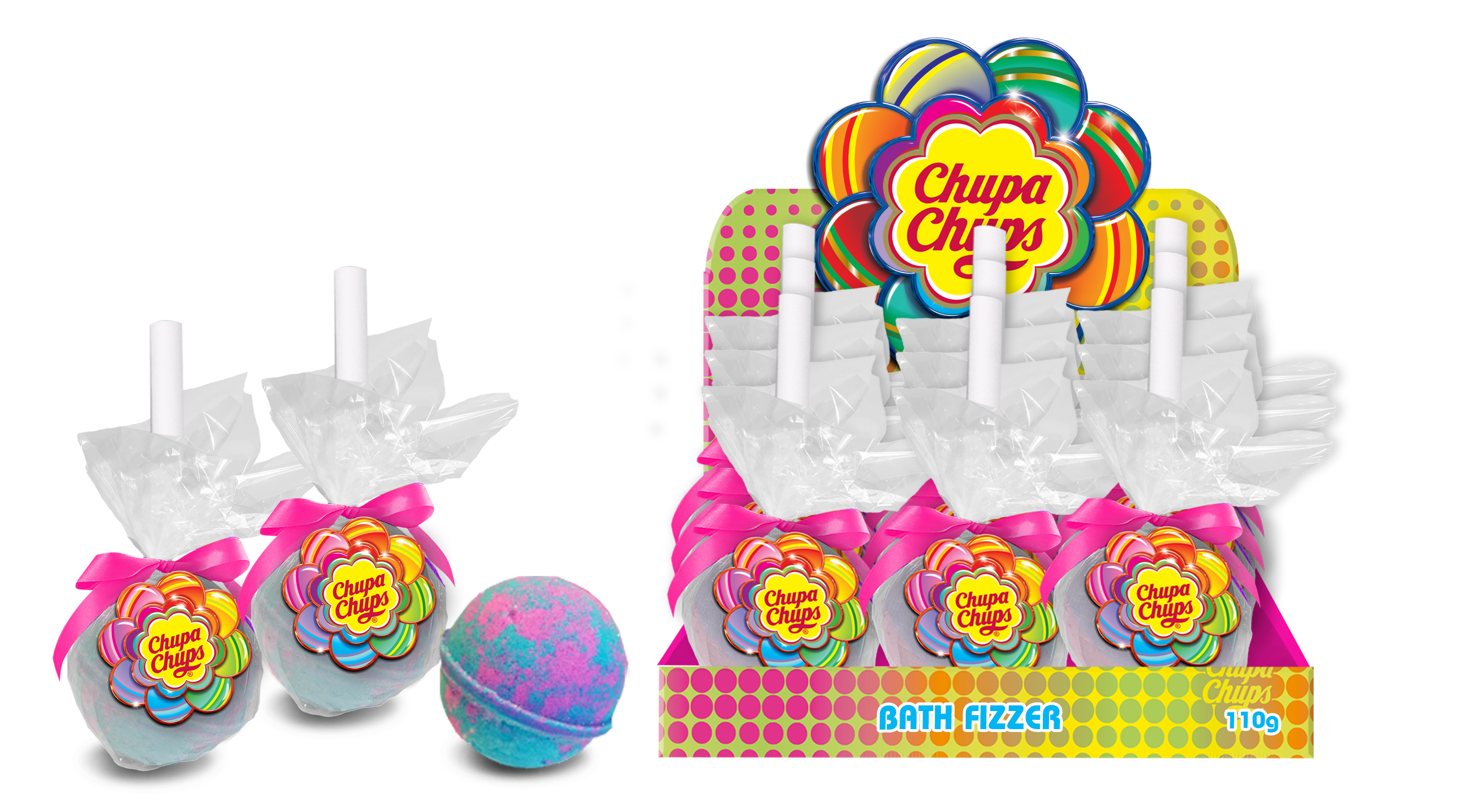 Chupa Chups Coloured Bath Fizzer