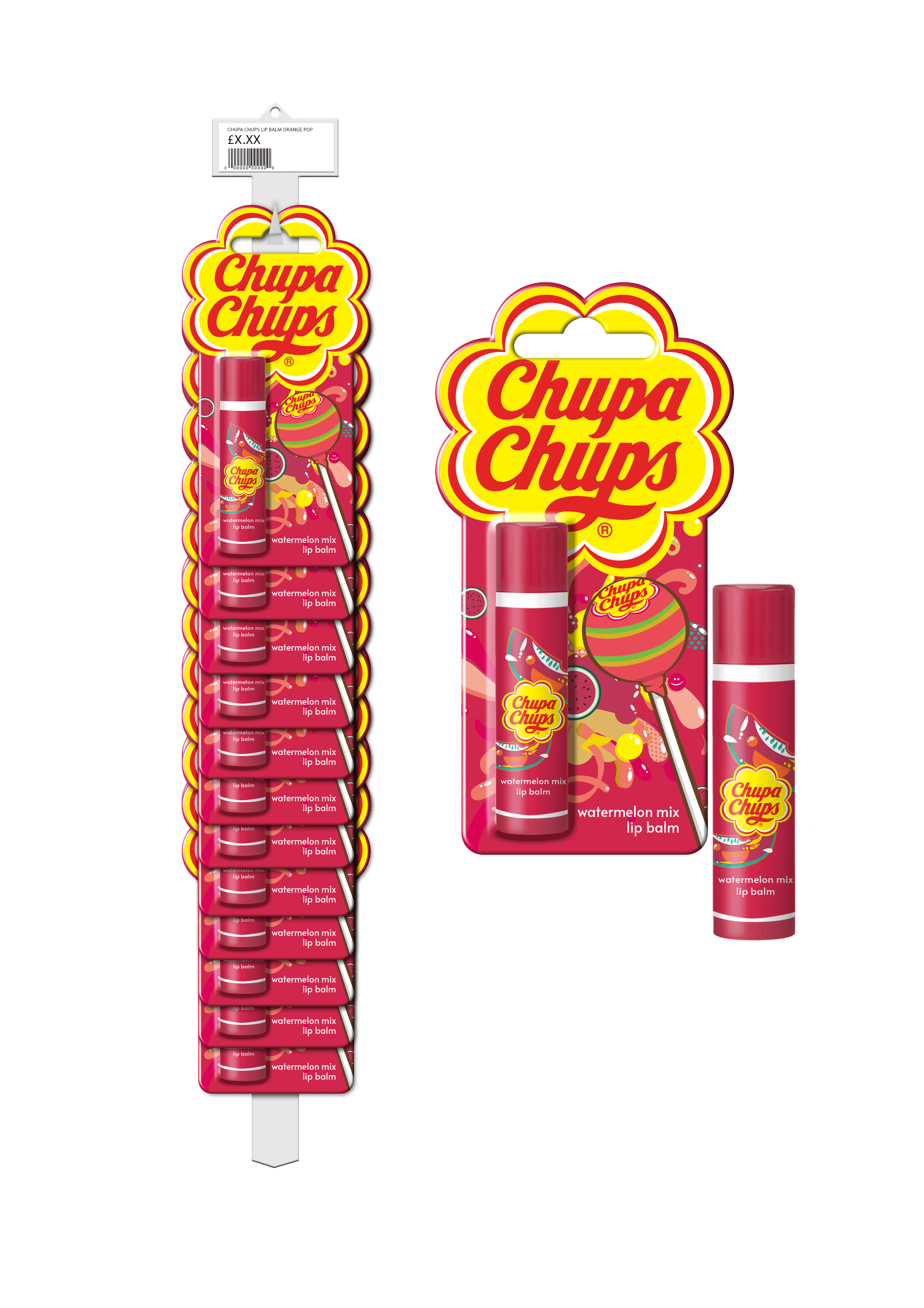 Chupa Chups Lip Balm – Juicy Melon (Carded)