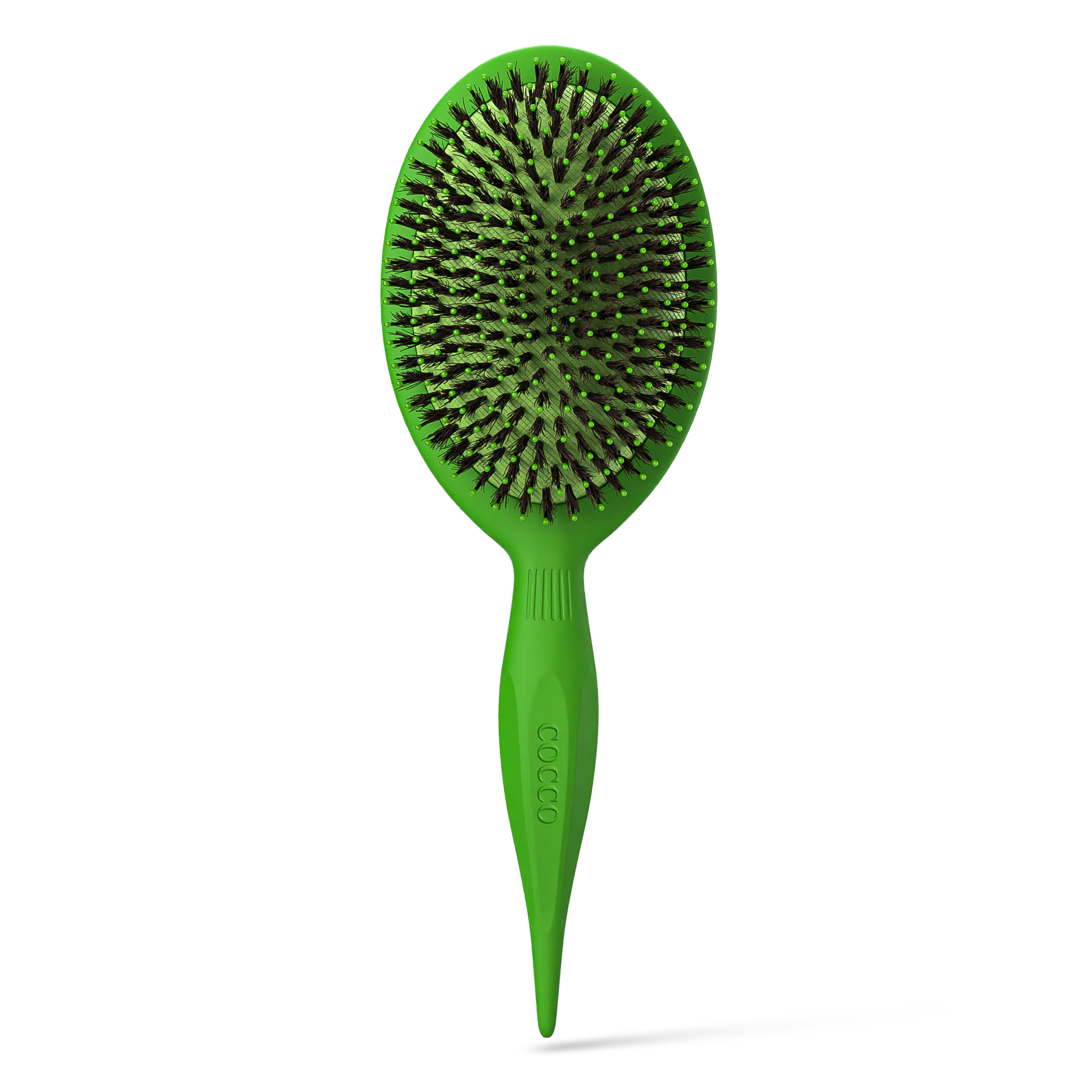 Green paddle brush