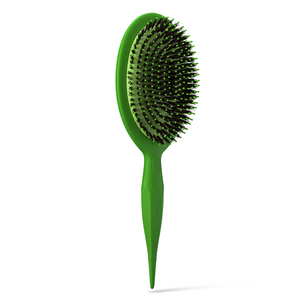 Green paddle brush angled