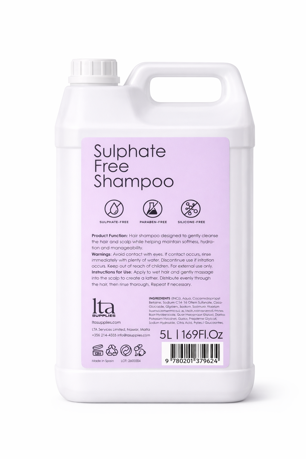 LTA Sulphate Free Shampoo - 5000ml