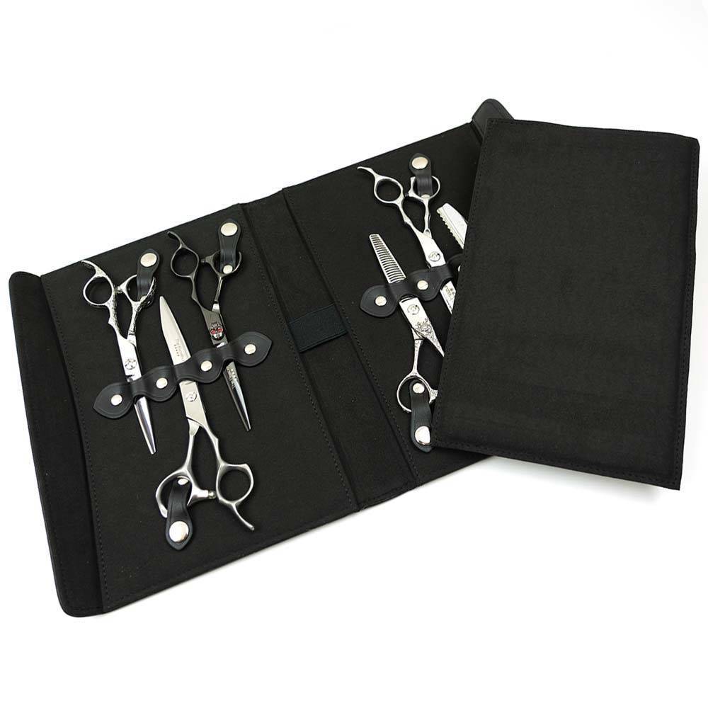 Matakki Hairdressing Scissor and Barber Scissors Case (Holds 6 Pcs)