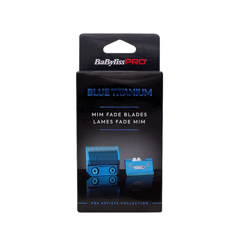 BaByliss Blue Titanium Clipper Blades MIM Fade