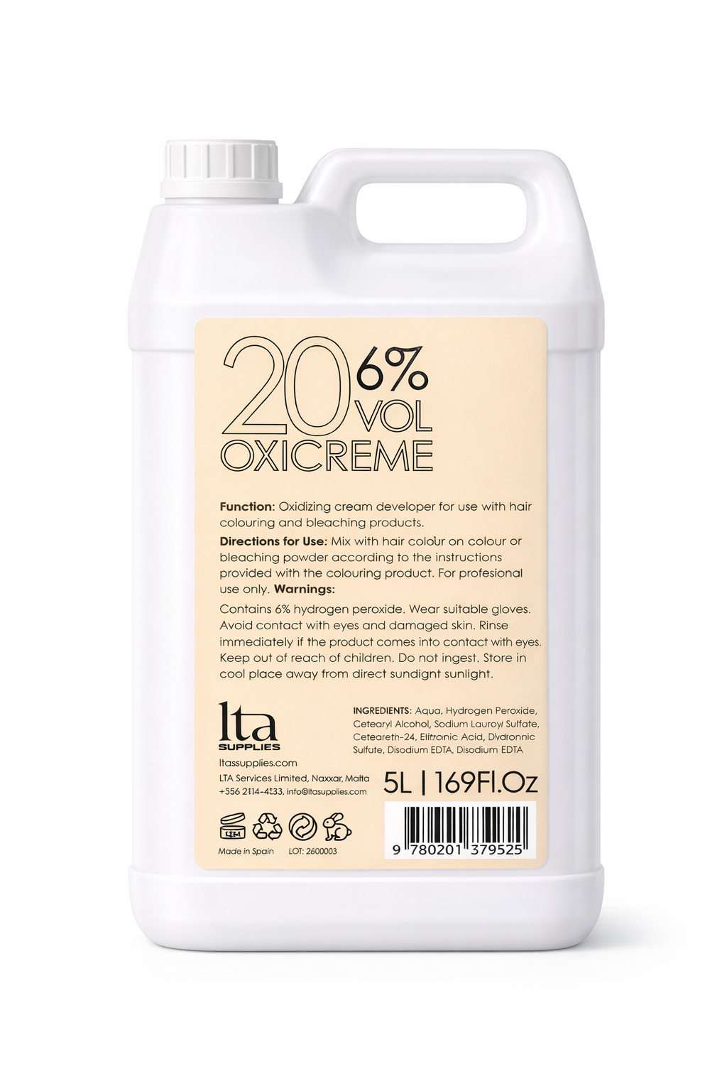 LTA Oxicreme 20Vol - 5000ml