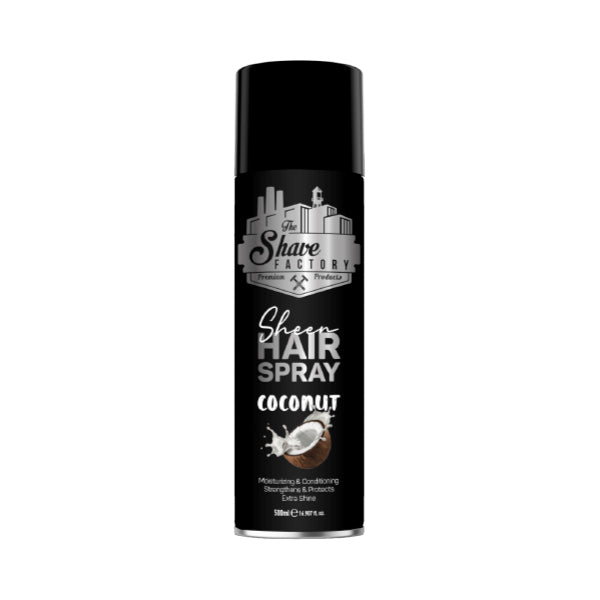 The Shave Factory Sheen Hair Spray 500ml – Coconut & Olive Oil
