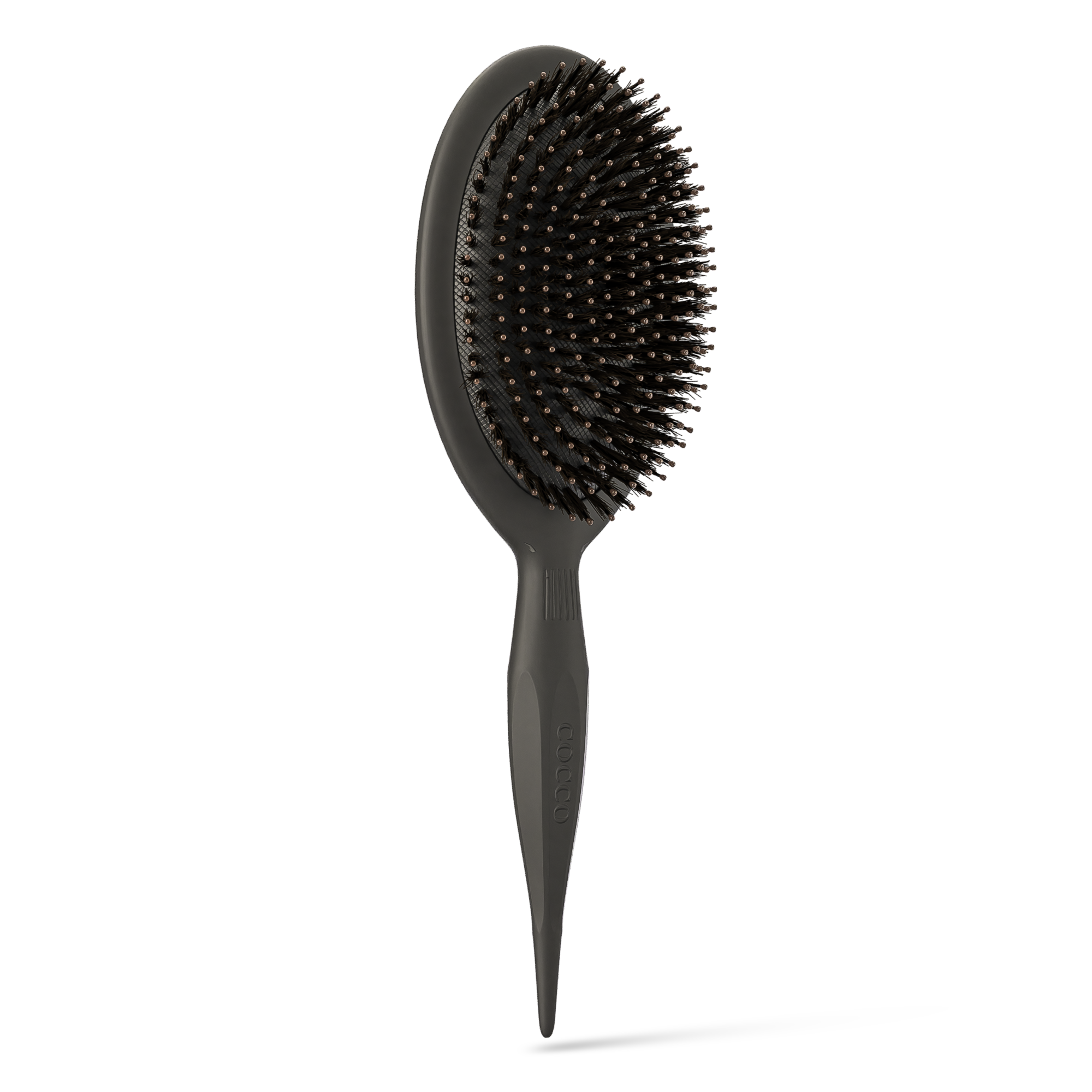 Black paddle brush angled