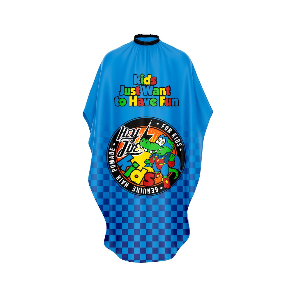 HEY JOE! Barber Cape Kids Blue