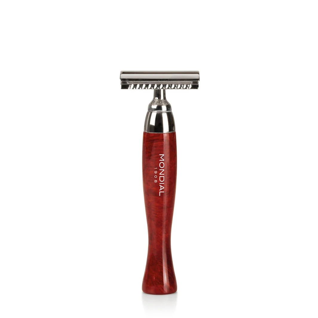 Heritage Safety Razor with Handle in Radica (Briar) Wood