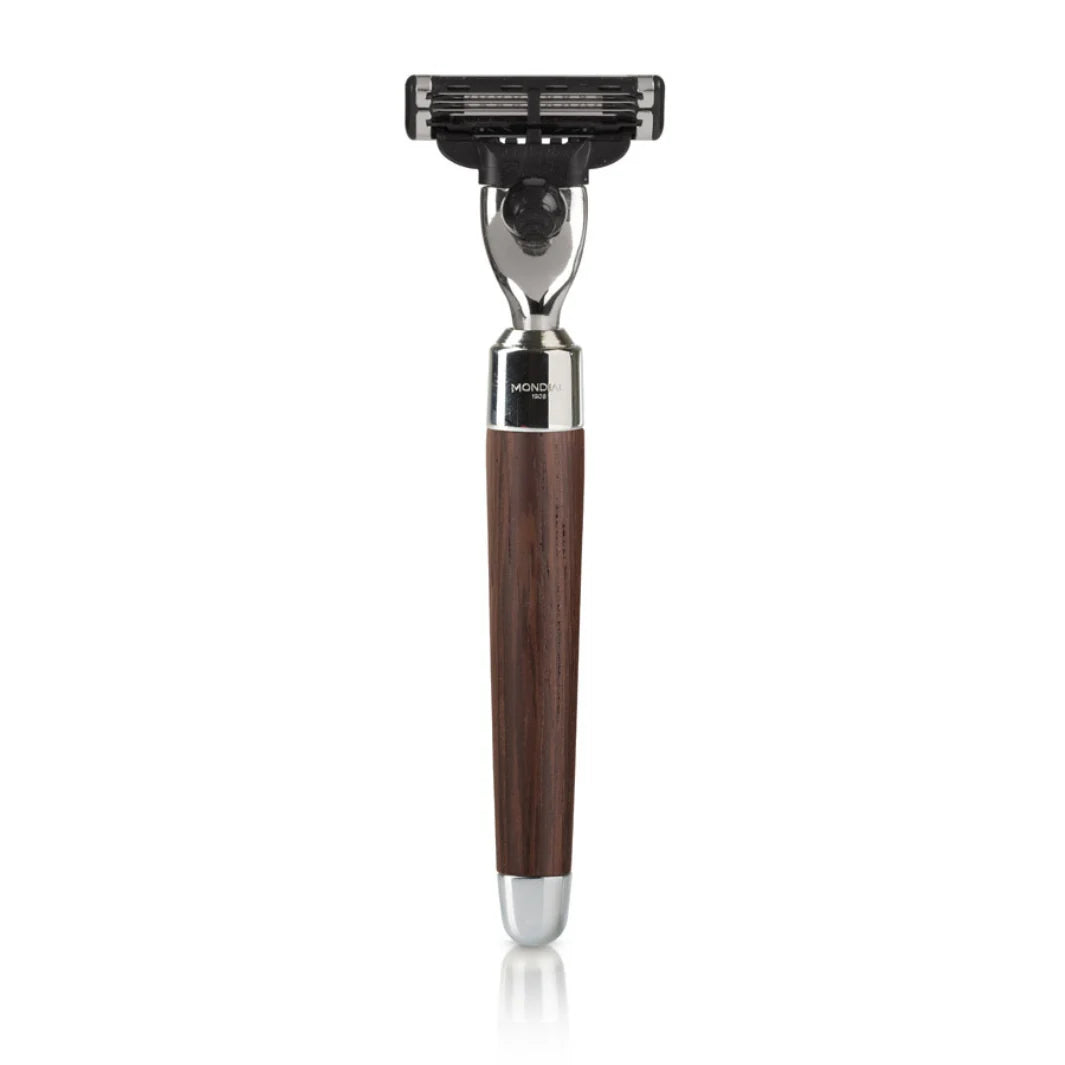 Sphaera Wengé Wood Shaving Set with Silvertip Brush & Cartridge Razor