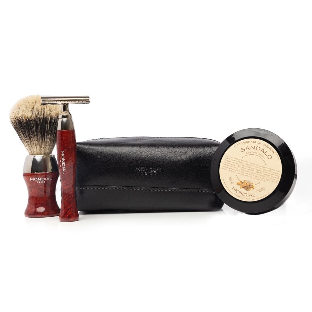 Small Shaving & Toiletry Kit Bag in Tuscan Leather