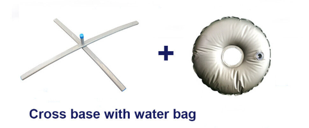 Barber Flag with Cross Base & Water Bag