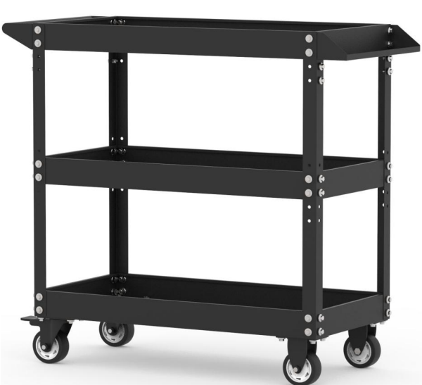 Heavy-Duty 3-Tier Steel Service Trolley