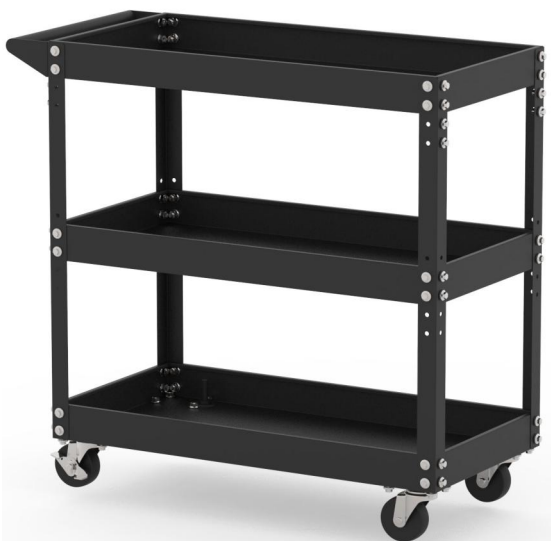 3-Tier Steel Service Trolley