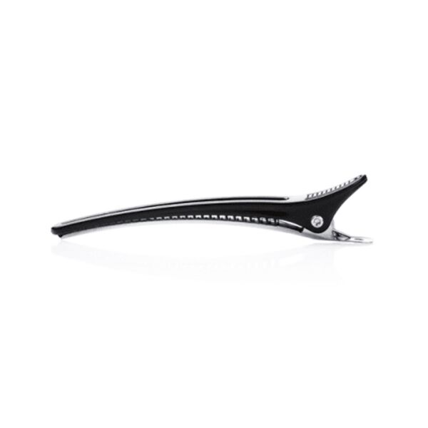 Plastic and Aluminium Hair Clips – 10 cm, Pack of 12